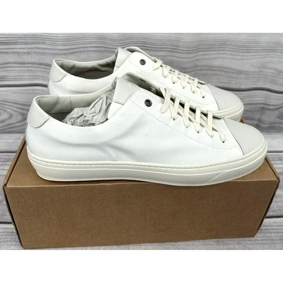 GOOD MAN BRAND LEGACY LO TOP ITALIAN LEATHER SNEAKERS NATURAL MEN'S SIZE 15 - Picture 6 of 10